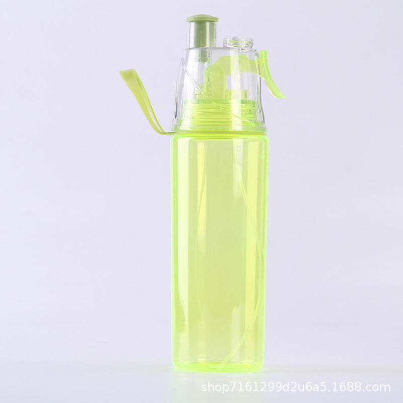 Plastic spray water bottle