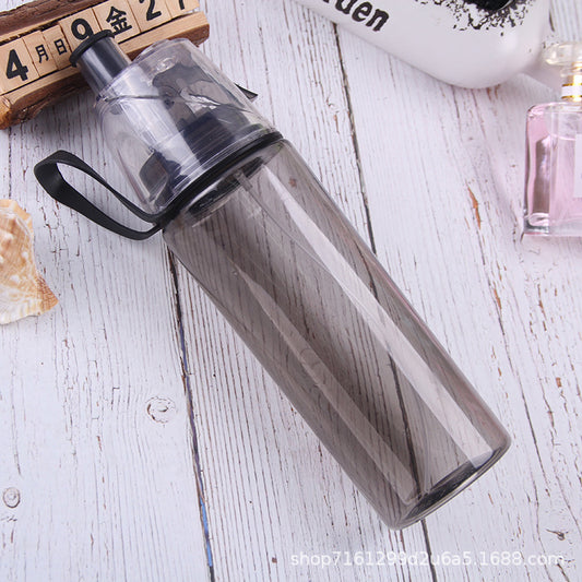 Plastic spray water bottle
