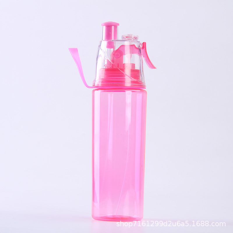 Plastic spray water bottle