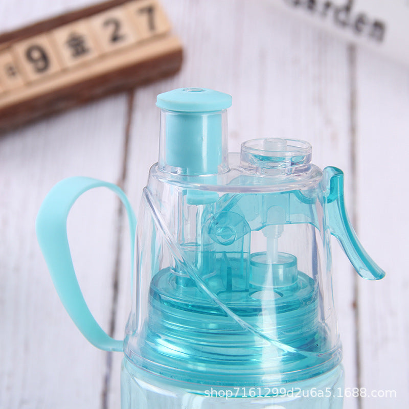 Plastic spray water bottle